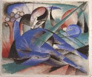 Franz Marc Horse Asleep (mk34) oil painting picture wholesale